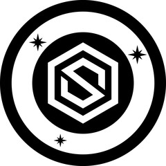 Sticker - 

An alphabet S symbolizing coin, startcoin digital currency 
