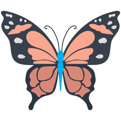 Poster - 
Flat icon design of a butterfly
