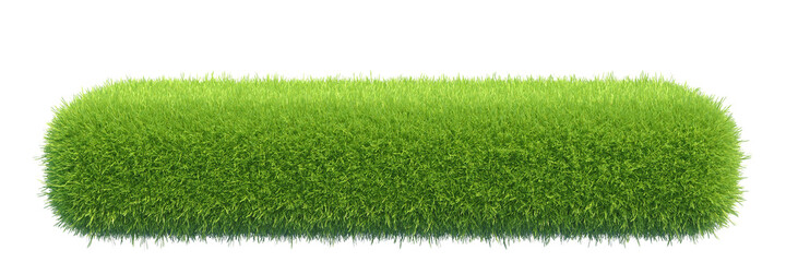 Wall Mural - Grass box isolated on white background, 3d rendering.