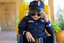 4 Year Old Boy Dressed As A Police Officer