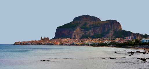 Poster - panorama of cefalu sicily italy