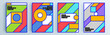 © Lepusinensis - Modern abstract covers set, minimal covers design. Colorful geometric background, vector illustration.
