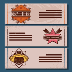 Sticker - retro emblems style, vintage insignia or logotype brand