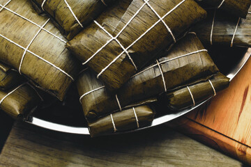 Canvas Print - Closeup shot of Venezuelan Hallaca dish