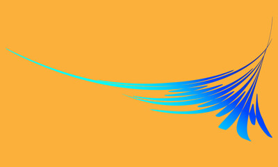 Fototapete - Blue splash dynamic waves element for design. Colorful abstract banner in minimalist style. Bright jpeg illustration