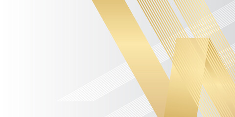 Gold white abstract presentation background with golden lines