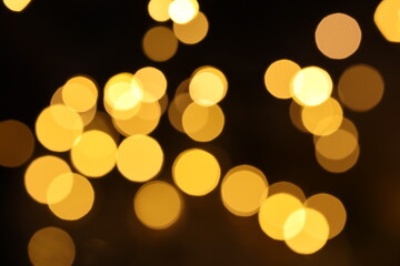 Christmas light bokeh, blurred abstract xmas content for wallpaper