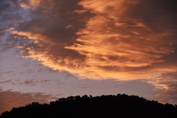 Canvas Print - Autumn Sky and Clouds / Seasonal Background