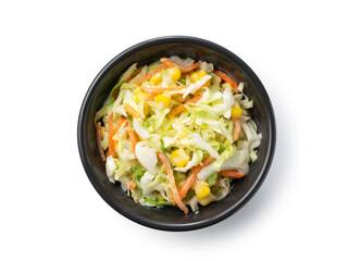 Coleslaw on a white background