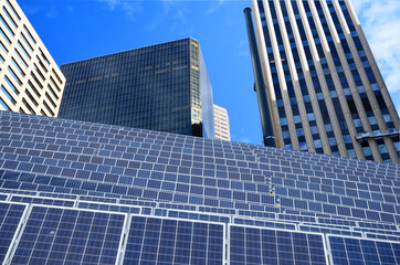 modern office building/solar panels