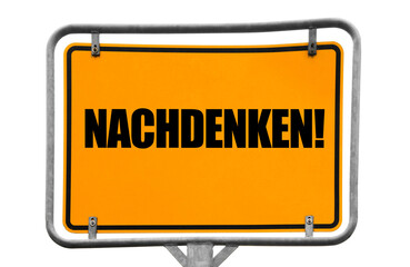 Sticker - Nachdenken Wegweiser