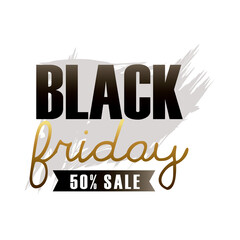 Sticker - black friday sale lettering with ribbon