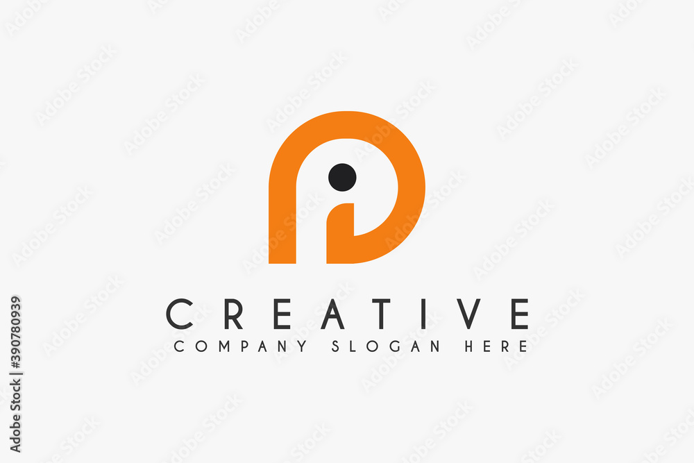 Initial letter PI IP logo design template element. Letter PI IP icon ...