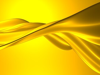 Golden abstract wavy liquid background