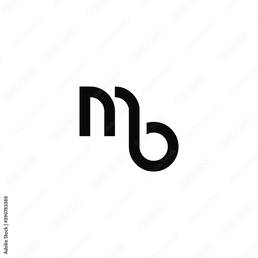 MB letter icon design on WHITE background.Creative letter MB/M B logo design. MB initials Logo design.