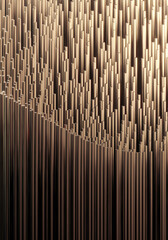 Poster - Abstract background with golden columns. 3d rendering - illustration.