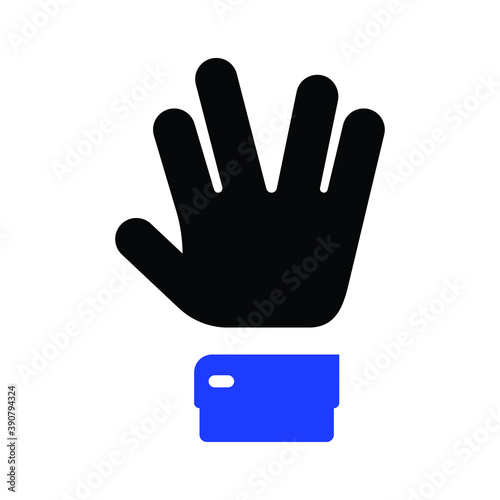 Fotografía Hand spock Icon,Vulcan Salute Icon