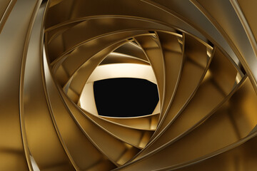 Poster - Abstract golden background. 3d rendering - illustration.