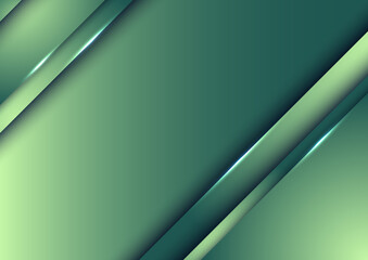 Wall Mural - template design abstract green nature gradient stripes overlap layer background with lighting.
