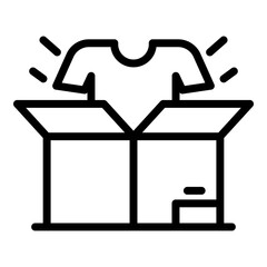 Poster - Sale box icon. Outline sale box vector icon for web design isolated on white background
