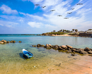 Poster - The fishing boat is moored