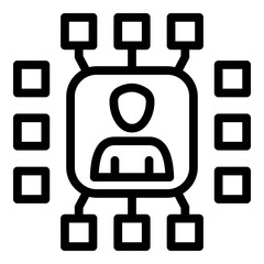 Poster - Marketing roles icon. Outline marketing roles vector icon for web design isolated on white background
