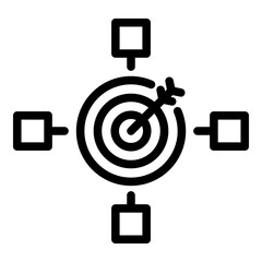 Poster - Business target icon. Outline business target vector icon for web design isolated on white background