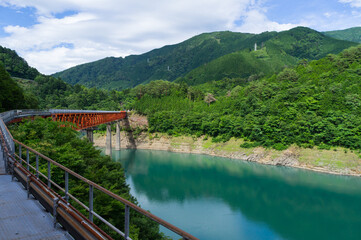 Wall Mural - 奥大井の湖上の駅