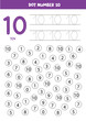 © Milya Shaykh - Dot or color all numbers 10. Educational game.