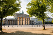 view to the brandenburg gate in the morning