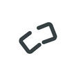 © Lewis - Black and white isolated illustration of broken chain link icon