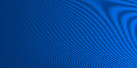 Canvas Print - Modern blue wavy lines abstract presentation background