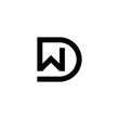 © Witari - d w dw wd initial logo design vector graphic idea creative