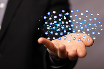data network 3d digital info