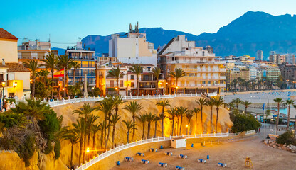 Wall Mural - Benidorm resort city skyline, Spain