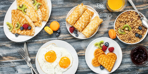 Wall Mural - Carbohydrate breakfast