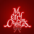 © jannoon028 - Christmas Greeting Card. Merry Christmas lettering with Christmas tree, vector illustration.