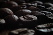 Ciemne ziarna kawy