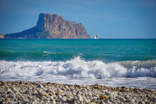 ALTEA, Spain And Its Beautiful Beaches With Turquoise Water And White Houses