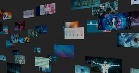 Multimedia Content Streaming and Digital Entertainment Video Concept