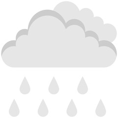 Sticker - 
Graphic design of clouds and rain drops
