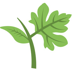 Poster - 
A growing plant, leaf branch flat design icon
