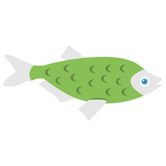 Wall Mural - 
Flat icon of a fish 
