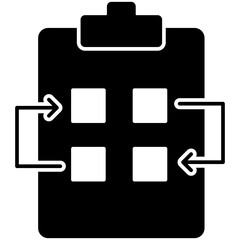 Poster - 
Company presentation, flat icon organization chart
