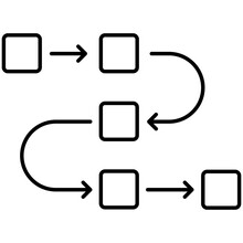 
Sequential Process, Flat Icon Sequential Order
