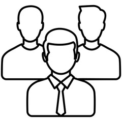 Sticker - 
Group of people. Flat icon team
