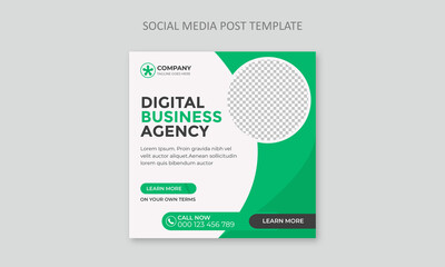 Creative and Modern Social media square web post template design. Professional and business social media post banner with Square size.