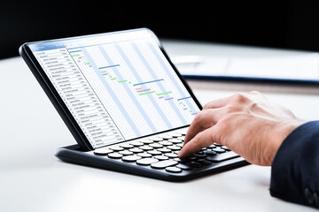 Poster - Chart Gantt Software. Business Calendar Agenda