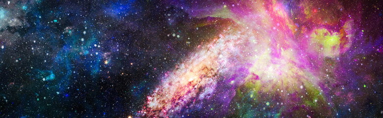 Wall Mural - fiery explosion in space. abstract illustration of universe. elements of this image furnished by nas