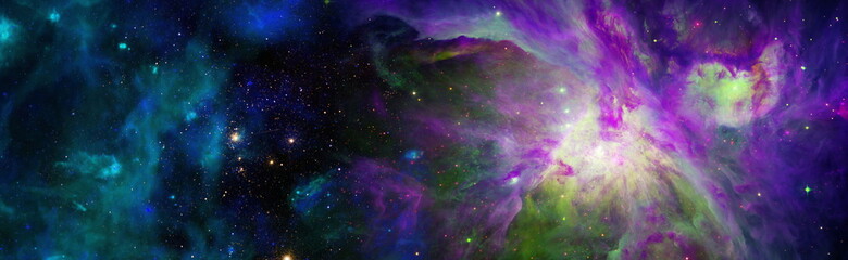 Wall Mural - fiery explosion in space. abstract illustration of universe. elements of this image furnished by nas